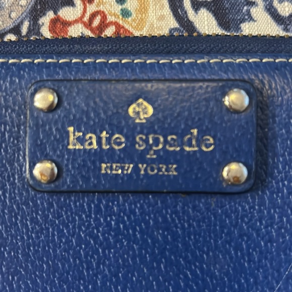 Kate Spade Royal Blue Leather Wallet - Picture 2 of 5